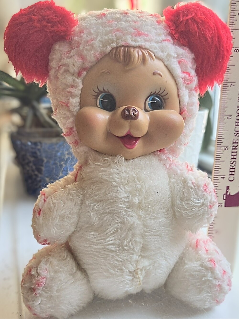 The Rushton Company Atlanta Ga PA. 9" Teddy Bear Plush Doll Rubber Happy Face - Picture 7 of 11